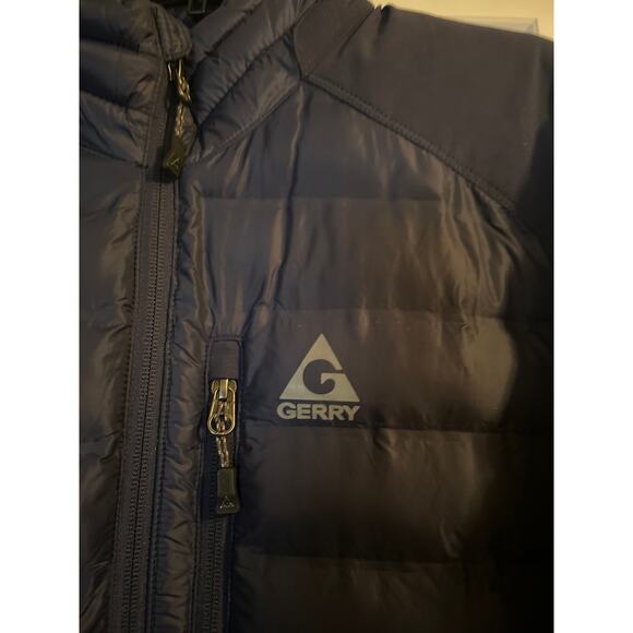 GUC Gerry Men's Black Puffy Jacket Front Zipper Pockets Nylon Size Medium - Picture 3 of 6